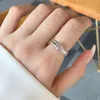 luxury colorful 925 Sterling Silver wed ring for woman round love diamond ring designer jewelry 8A Zirconia Pink White Engagement Bride Wedding Rings 6-9 With Box Gift