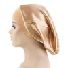 Kvinnor Satin bred band Bonnet Soild Color Long Hair Sleeping Cap Soft Head Cover Bonnet Hat For Curly Springy Hair Wholesale
