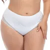 Calcinha feminina plus size size lingerie sexy feminina elástica super grande cueca feminina de renda de cintura intermediária 7xl Solid Color Brethswomen's