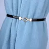 Bältesmode justerbart patentläder midja bälte klänning för kvinnliga klänningar kvinnliga damer midjeband remmar avslappnade gyllene bucklebältes fred22