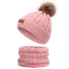 Caps Chapéus chapéu de bebê Lenço de lenço Autumn inverno knitteed kids define meninas de algodão e garotos de pescoço 28 anos3540649