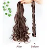 Silky Blonde French Curl Braiding Hair Attachment Wavy 24Inch Synthetic Kanekalon Spiral Wave Yaki Pony Style Hair Extension