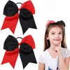 30 pcs 8 pouces Grand Cheer Cheveux Arcs Titulaire De Queue De Cheval Bande Élastique À La Main pour Cheer leader Teen Girls College Sports