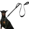 Lång reflekterande hund koppel för medelstora stora s dubbla handtag leder större kontroll säkerhet tung träning koppel lj201112