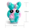 Pascua Fidget Toys Bunny Silicone 3D Press Pinch Pinch Descompression Ball Dentimpression Artifact Vent Toy