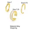 Retro Geometrische Verdrehte Goldene Ring Set Frauen Boho Einfache Metall Runde Ringe Mode Straße Mädchen Schmuck