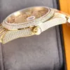 Role Watch Mecânico zf-factory Mens Automático Full Diamond Relógios 40mm Relógios de pulso de negócios feitos de aço inoxidável 904L Relógio de pulso Montre de Luxe