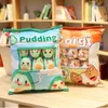 Tecknad djur pudding väska leksak plysch mini bollar djur pop bunny avokado penguin hamster kudde rekvisita plushie gåva j220704
