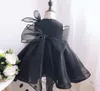 Vestidos de menina tule preto tule bebê vestido de batismo para concurso princesa nascida no casamento vestido de batismo infantil festas noturnas