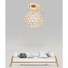 Luz de teto de parede luzes leves luzes nórdicas da sala de estar do lampe de ouro de cristal quarto moderno redondo redondo lâmpada lâmpada