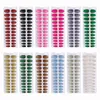 24pcs/box packaging press on nails diy manicure glitter blingbling fingernails مع ملصق لاصق ذاتي