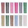 24pcs/caixa de embalagem Pressione as unhas DIY Manicure Glitter Blingbling Fingernails Fake com adesivo próprio adesivo