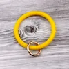 Big O Silicone Loop Wrist Key Ring Keychain with Gold O Clasp Round Key Wrist Strap Accessories Wholesale