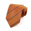 Bow Ties Silk Classic Stripe Stripe Men's Tie 8 cm Jacquard krawat Corbatas Dress Fashion Festival Festival Cravat Wedding Party Prezent