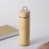 Bamboo Logs Stainless Steel Thermos Tumblers Bottle Tea Coffee Insulated Water Bottle Vacuum Flasks Office Gift Cup by sea BBB15318