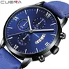 Kol saatleri Cuena Watch Men Sport Quartz Moda Deri Saat Erkekleri En İyi Su Geçirmez İş Rölesi Maskulino+Kutu