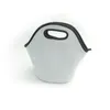 Sublimation Blanks 재사용 가능한 Neoprene 토트 백 핸드백 절연 부드러운 점심 가방 직장을위한 지퍼 디자인 FY3499 B0520A035