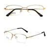 Sonnenbrille Modetrend Retro Halfrim Rahmen Anti -Blu -Licht Ultraleichte Geschäftslesebrille für Männer 1,0 1,5 1,75 2,0 2,5 3 3.5 4sunglass