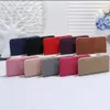 Fashion women clutch wallet pu leather single zipper wallets lady Handbag long classical purse with box card 8 colors 406