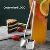 Creative Cute Modeling Flat Tip Shovel Eat Dessert Cake Ice Cream Watermelon Spoon Free Custom Thick 220621