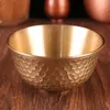 Tigela de bebida de bronze para martelo dourado espessado de tributo auspicioso 4 tamanhos gravando a copo de água benta Buda Bowl Home Decorativa Decorativa