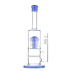 9.5-Inch Purple Mouthpiece Hookah Glass Bong with Honeycomb to Tree Percolator and 14mm Female Joint