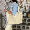 Solid Color Designer Large Capacity Canvas Big Shoulder Handbags for Women Summer Fashion Casual Purses and Handbags 220519