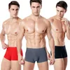 Mutande 4 Pz/set LANGSHA Intimo Uomo Seta Convessa Boxer Uomo Solido Senza Cuciture Nylon Pantaloncini Pantaloni Ice Feel Boxer Homme Mutande MaschiliUnde