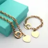 Heart shaped Bangle necklace Luxury designer women's fashion suit Brand jewelry Bracelets 3-color with packaging box top259u