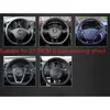 Car Steering Wheel Cover D Type Pu Leather For Nissan XTrail Qashqai Rogue Sport Rogue 2017 2018 2020 2021 Altima Versa J220808