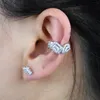 Clip-on & Screw Back Geometric Cz Clip On Earring 5A Cubic Zirconia Sparking Bling Various Shaped No Piercing Ear Cuff For Women 1 Piece