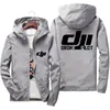 Mens Bomber Hooded DJI Drone Pilot Casual Thin Windbreaker Jackets Coat Male Outwear Sports Windproof Clothing Large Size 7XL 220808