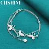 Link Chain 925 Sterling Silver Butterfly Peanut Armband For Women Wedding Celebration Engagement Fashion Jewelrylink Lars22