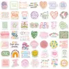 100pcs جمالية VSCO Girls ملصقات الوردي ملحقات التزلج على التزلج على لوحة الكمبيوتر المحمول أمتعة Snowborad دراجة دراجة نارية الغيتار الغيتار سيار الشارات