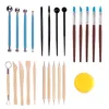 Outils en argile polymère stylet à billes outils de pointage Kit de peinture de roche de modélisation pour artisanat de poterie XBJK2207