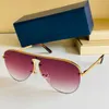 GREASE Mask Sunglasses New designer for women aviation brand logo Flowers lunette gold metal arms british keyhole-style bridge Shades Z1469 Gradient lenses with box
