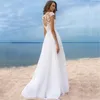 Скромный пляж Скромный пляж Свадебное платье для женщин шифоновые платья кружевные свадебные платья