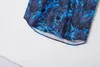 Camisas casuais de camisa de manga curta Casual, estilo de praia costura colorida clássica de camiseta clássica Botão Lappel Slim Fit Camisetas de alta qualidade Férias de verão Plus Tamanho #22