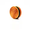 Partihandel Hamburger Shape Malders 3 lager Rökning Tillbehör Blanda färger Herb Grinder 55mm OD Diameter Plast Zinklegering Krossar med Display Box GR393