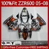 Injection Mold Bodywork For KAWASAKI NINJA ZZR600 600CC 2005 2006 2007 2008 Body 134No.99 100% Fit ZZR-600 600 CC 2005-08 ZZR 600 05 06 07 08 OEM Fairing Kit Hot Camouflage