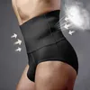 Külot Erkekler Karın Kontrol Iç Çamaşırı Yüksek Bel Vücut Şekillendirici Sıkıştırma Adam Yanan Eğitmen BuLifter Zayıflama Külot Shaperwear