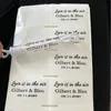 Individueller rechteckiger Hochzeitsaufkleber transparent mit individuellem Namen und Kerzenetikett 100 220613