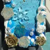 Luksusowe obudowy telefonu komórkowego kremowe guma róża niebo błękitne płatek śniegu królewski rose rose perl koronkowy łuk fioletowa moda na iPhone 6 7 8 11 12 13 Pro