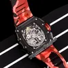 2022 A21j Automatic Mens Watch PVD Steel Big Date Skeleton Dial Yellow Black Gray Camouflage Rubber Strap Super Edition 5 Styles Puretime01 E140-11-03B2