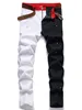 Patchwork dżinsy Slim Fit Hip Hop Colorblock Stretch Dżinsowe spodnie Dżinsowe spodnie bawełniane dżinsowe spodnie Duża rozmiar 28-38 14 Style 13661