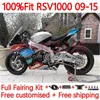 Injection Fairings For Aprilia RSV4 RSV-1000 RSV 1000 R RSV1000R 161No.51 RSV1000 R RR 09 10 11 12 13 14 15 RSV1000RR 2009 2010 2011 2012 2013 2014 2015 Body black white