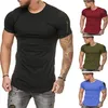 Krótki rękaw Zipper Ramię Streetwear Hip Hop Summer T-shirt Mężczyzna Casual Topy Plus Size 220402