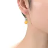 Dangle Lustre Incrusté Turquoise Jaune Boule De Cire D'abeille Longue Dames Boucles D'oreilles Style Chinois Charme Lumière De Luxe Bijoux Pour Les Parents GiftsDa