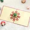 Cartes de vœux de Noël respectueuses de l'environnement 3D Carte-cadeau pop-up à la main Invitation de vacances de fête de Noël DH9851