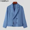 インヒーガンファッション男性スーツジャケット長袖ファッションコートアメリカンスタイル男性ルーズフィッティングトレンディロングスリーブスーツS-5XL 220409